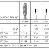 Leepac Dental - Tungsten Carbide Bur - V21R (137) Cylinder, Round - High Quality Dental Product