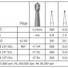 Leepac Dental - Tungsten Carbide Bur - V7 (237) Pear - High Quality Dental Product