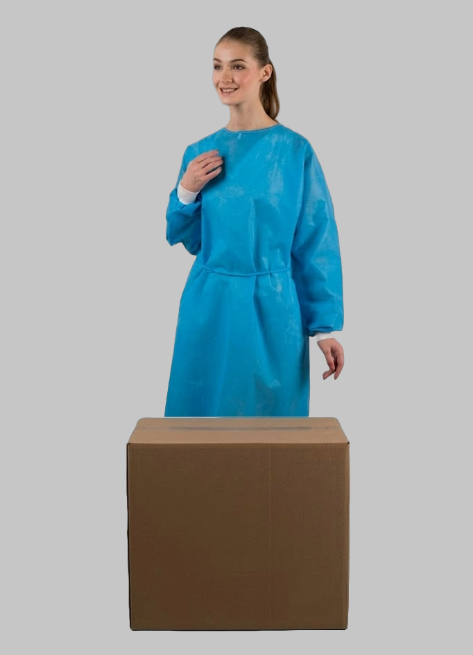 Tie- Back Disposable Isolation Gowns Level 2 | Extra Thick | Per Carton